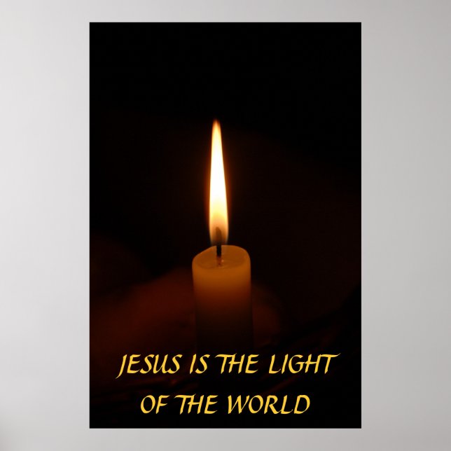 JESUS IST DAS LICHT DER WELT... Religiöse Poste Poster (Vorne)