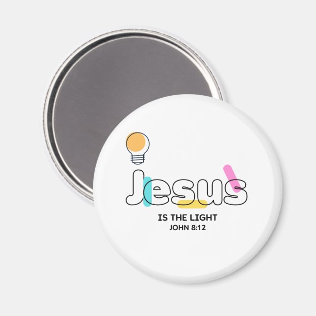 Jesus ist das Licht Magnet (Vorderseite/Rückseite)