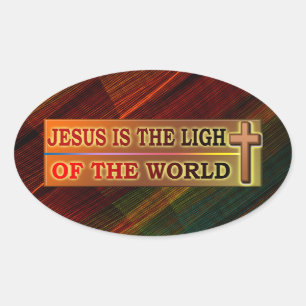 JESUS IST DAS LICHT OVALER AUFKLEBER