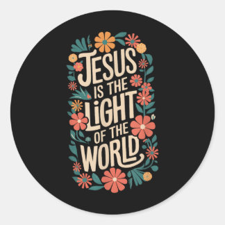 Jesus ist das Licht religiöser Christlich Runder Aufkleber