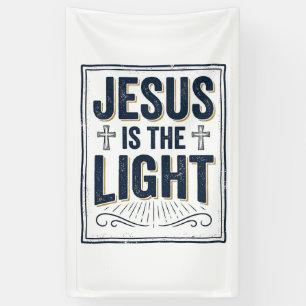 Jesus ist das Licht Vintage-Christen-Shirt Banner