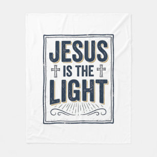Jesus ist das Licht Vintage-Christen-Shirt Fleecedecke