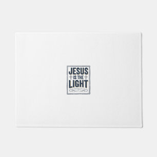 Jesus ist das Licht Vintage-Christen-Shirt Fußmatte