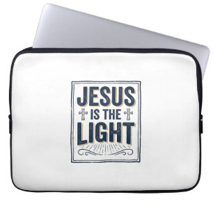 Jesus ist das Licht Vintage-Christen-Shirt Laptopschutzhülle