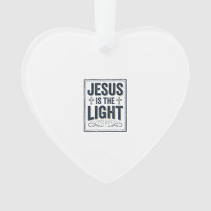 Jesus ist das Licht Vintage-Christen-Shirt Ornament