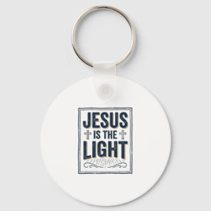 Jesus ist das Licht Vintage-Christen-Shirt Schlüsselanhänger
