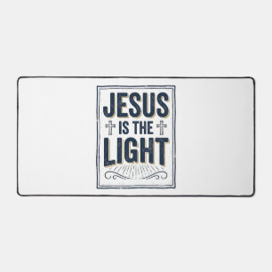 Jesus ist das Licht Vintage-Christen-Shirt Schreibtischunterlage