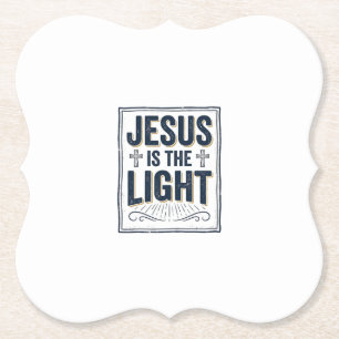 Jesus ist das Licht Vintage-Christen-Shirt Untersetzer