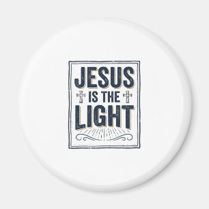 Jesus ist das Licht Vintage Christliches T-Shirt Magnet