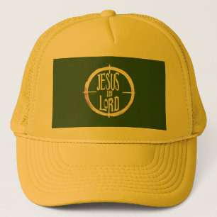 Jesus ist das Lord Olive Green Logo Truckerkappe