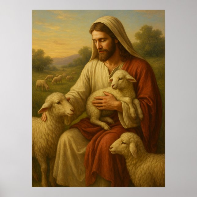 Jesus ist das Shephard #1™ LDS Wall Art Poster (Vorne)