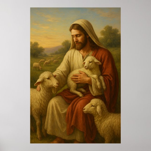Jesus ist das Shephard #1™ LDS Wall Art Poster (Vorne)