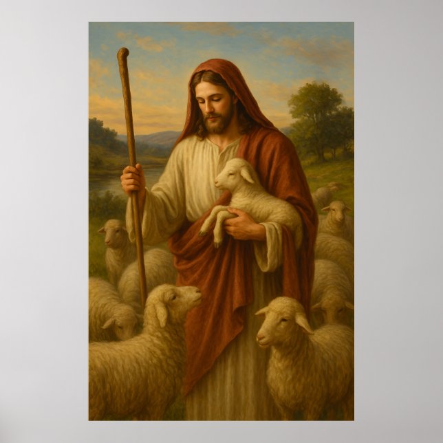 Jesus ist das Shephard #2™ LDS Wall Art Poster (Vorne)