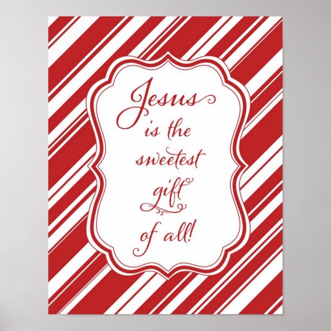 Jesus ist das süßeste Geschenk eines Weihnachtspos Poster (Vorne)