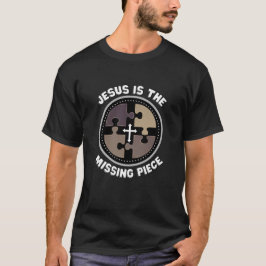 Jesus ist das Vermisste Stück, Kreuz, Puzzleteile T-Shirt