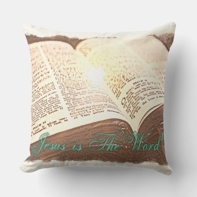 Jesus ist das Wort! Kissen (Vorderseite)