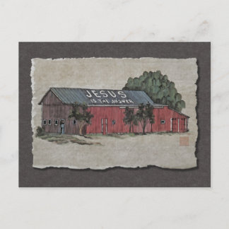 Jesus ist der Antwortstall Postkarte