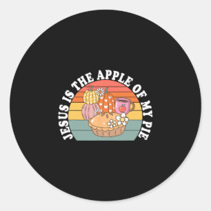 Jesus ist der Apfel meines Pie Autumn Pie Dankgivi Runder Aufkleber