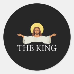 Jesus ist der Christliche religiöse Glaube Runder Aufkleber