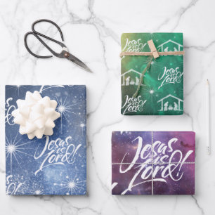 Jesus ist der Christliche Weihnachtsgott Geschenkpapier Set