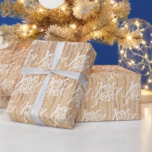 Jesus ist der Christliche Weihnachtswald Geschenkpapier