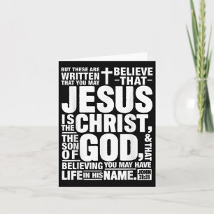 Jesus ist der Christus der Sohn Gottes Johannes 20 Karte