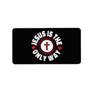 Jesus ist der einzige Weg Christentum Adressaufkleber