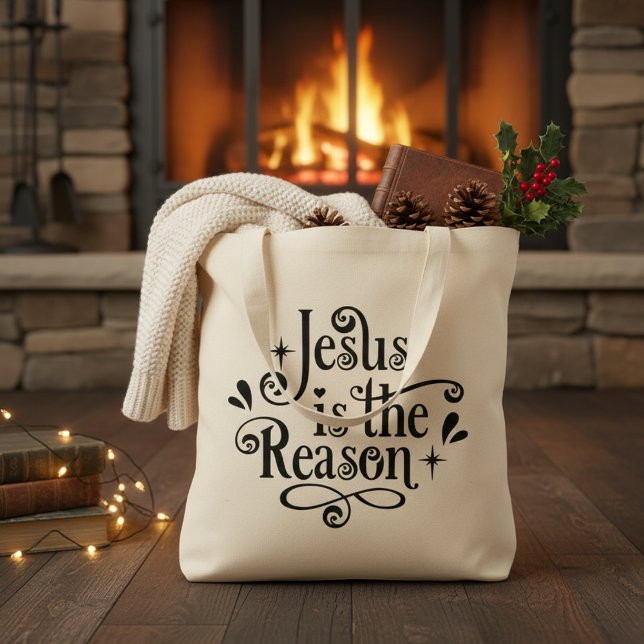 Jesus ist der Grund Christlich Tragetasche (Jesus is the Reason Christian Tote Bag)