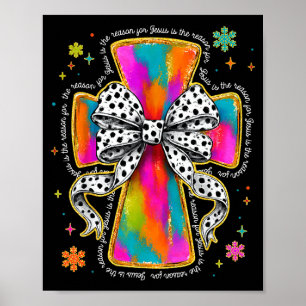 Jesus ist der Grund christliches Kreuz Coquette-Sc Poster