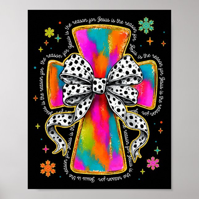 Jesus ist der Grund christliches Kreuz Coquette Sc Poster (Vorne)