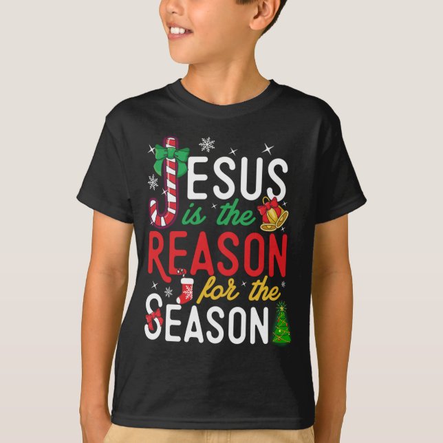 Jesus ist der Grund für Christliche Weihnachten We T-Shirt (Vorderseite)