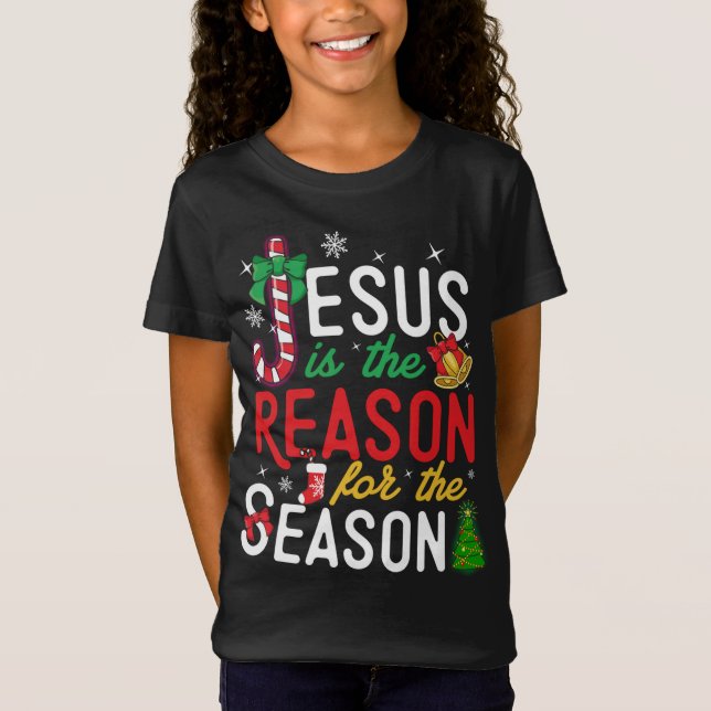 Jesus ist der Grund für Christliche Weihnachten We T-Shirt (Vorderseite)