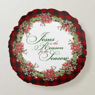 Jesus ist der Grund für das runde Kissen