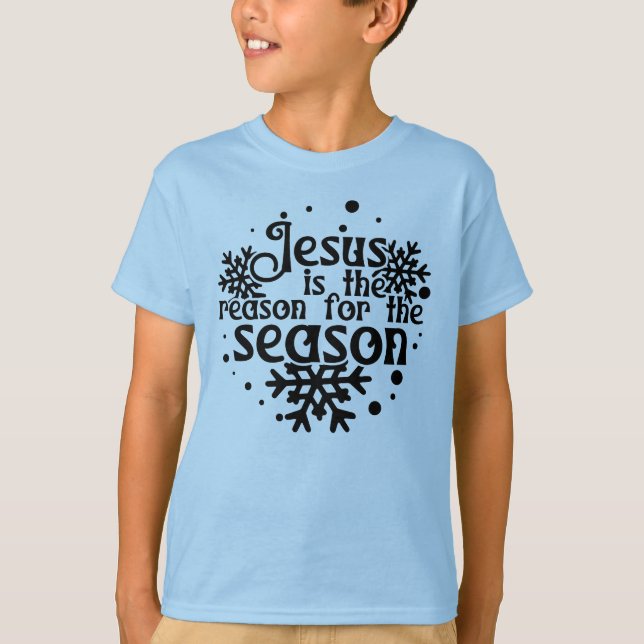 Jesus ist der Grund für das Weihnachtsjunge Kind T-Shirt (Vorderseite)