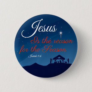 Jesus ist der Grund für den Jahreszeitknopf Button