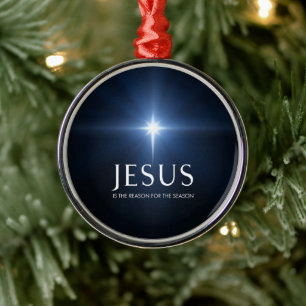 Jesus ist der Grund für den strahlenden Stern der  Ornament Aus Metall