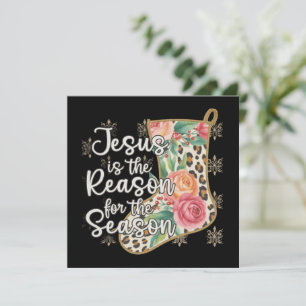 Jesus ist der Grund für den Strumpf der Jahreszeit Feiertagskarte