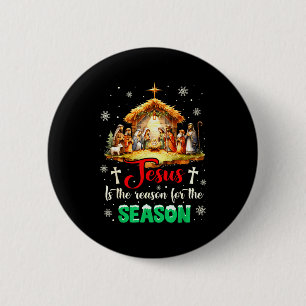 Jesus ist der Grund für die christliche Glaubenssa Button