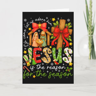 Jesus ist der Grund für die christliche Weihnachts Karte