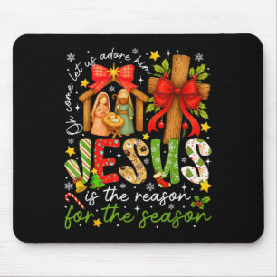 Jesus ist der Grund für die christliche Weihnachts Mousepad
