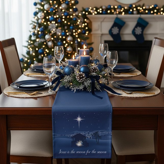 Jesus ist der Grund für die Geburt Kurzer Tischläufer (Von Creator hochgeladen)