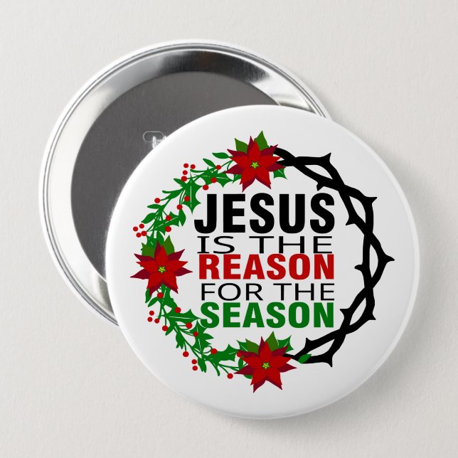 Jesus ist der Grund für die Jahreszeit Button (Vorne & Hinten)