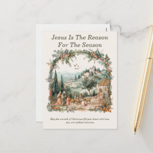 Jesus ist der Grund für die Jahreszeit Feiertagspostkarte