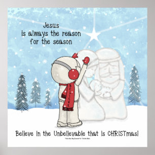 Jesus ist der Grund für die Jahreszeit Poster