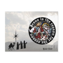 Jesus ist der Grund für die Jahreszeit-Postkarte