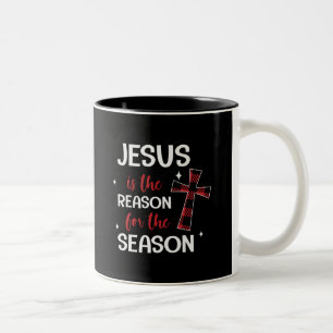 Jesus ist der Grund für die Jahreszeit Zweifarbige Tasse
