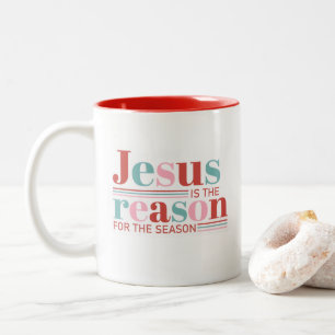 Jesus ist der Grund für die Jahreszeit Zweifarbige Tasse