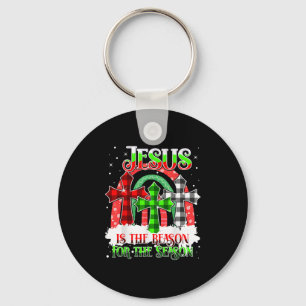 Jesus ist der Grund für die Regenbogen-Weihnachtsz Schlüsselanhänger