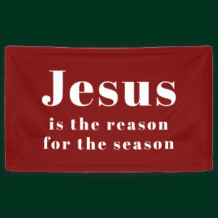 Jesus ist der Grund für die rote Weihnachtszeit Banner