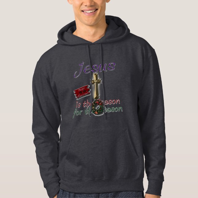 Jesus ist der Grund für die Saison Hoodie Jacket (Vorderseite)